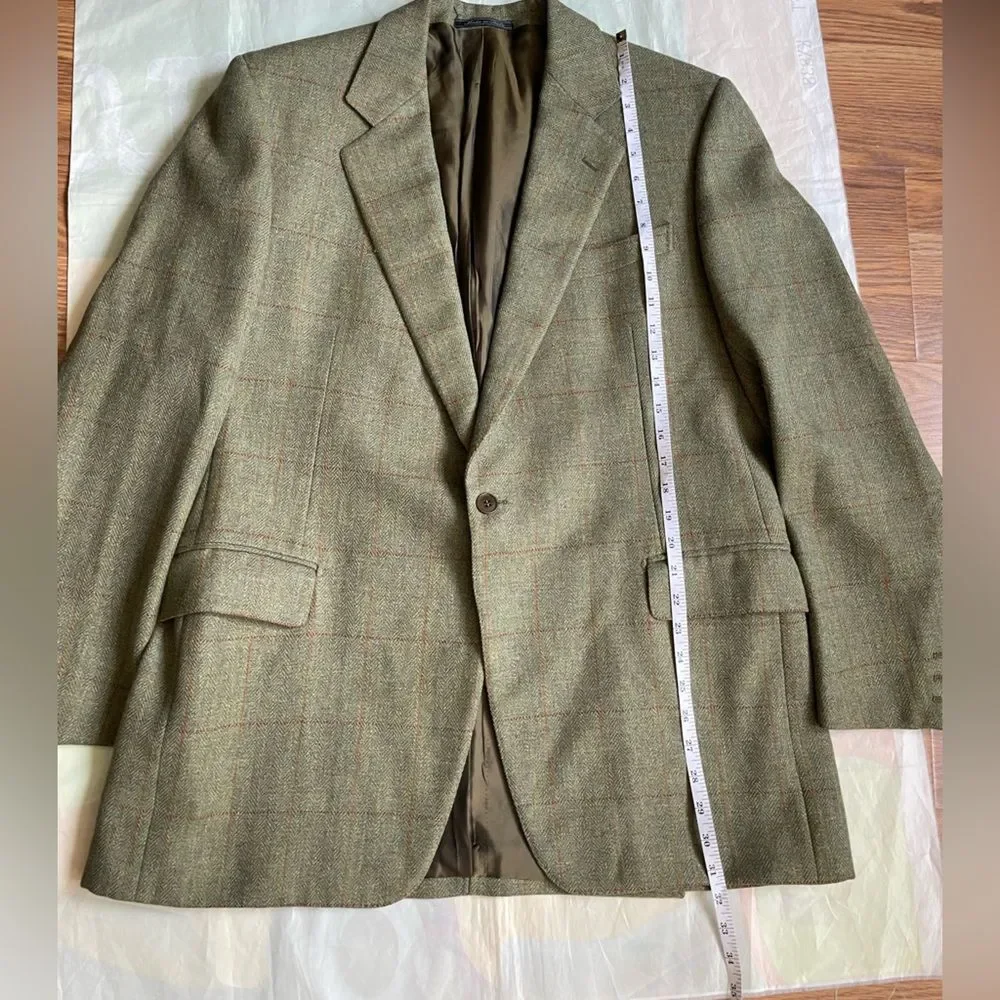 Carpenter & Packer by Huntsman London Green Tweed Wool Blazer – Made in Italy